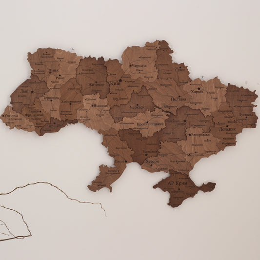 Карта України без підсвітки колір Фундук
